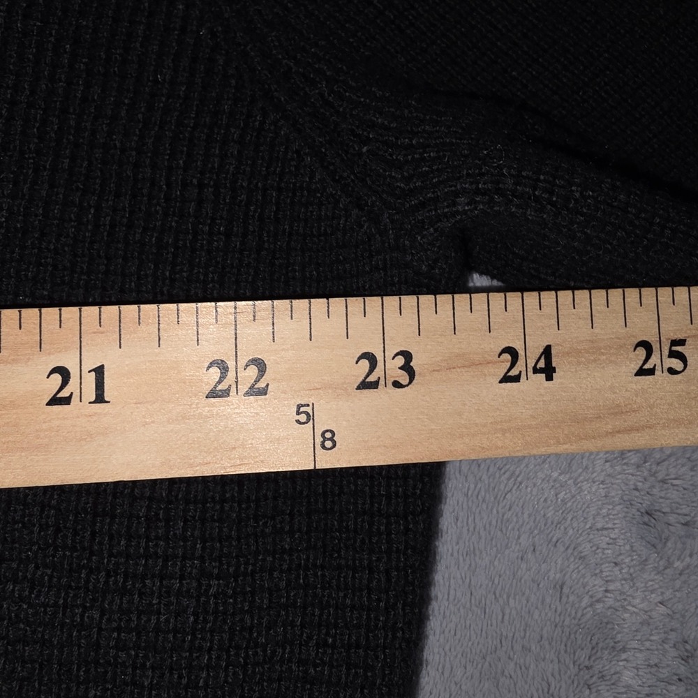 Quince Organic Cotton Cashmere Waffle Crewneck Sweater Black XXL - Picture 13 of 15